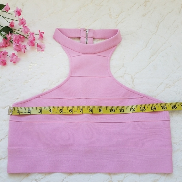 Herve by Herve Leger Bandage Halter Crop Top - Picture 5 of 10